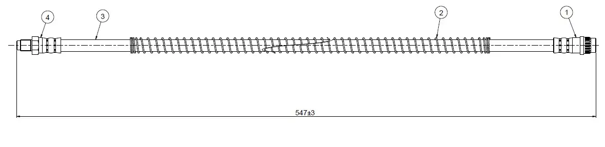 CAVO C800412A Ön Fren Hortumu 480663 resmi