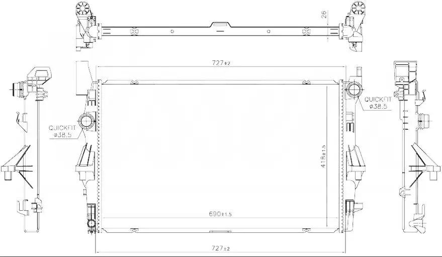 ORIS BME908026 Radyatör A4475010101 resmi