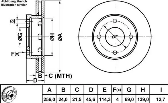 MGA 50290 Ön Fren Diski 4605A068 resmi