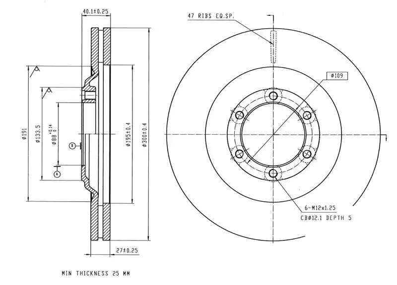 MGA 50734 Ön Fren Diski 8981246633 resmi