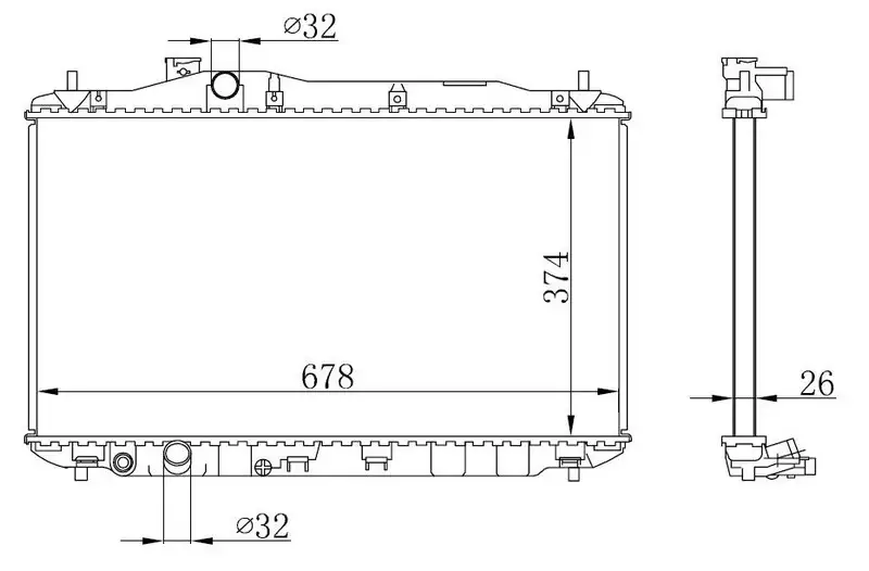 ORIS BHN118018 Radyatör 19010RNAA01 resmi