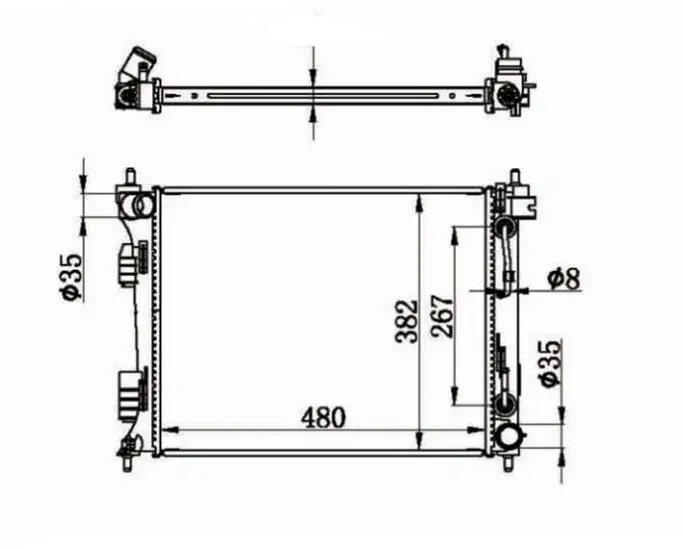 MGA 80626 Radyatör 253101R350 resmi