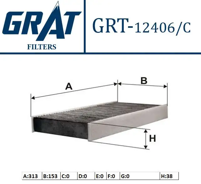 GRAT 12406C Polen Filtresi (Karbonlu) 647943 resmi