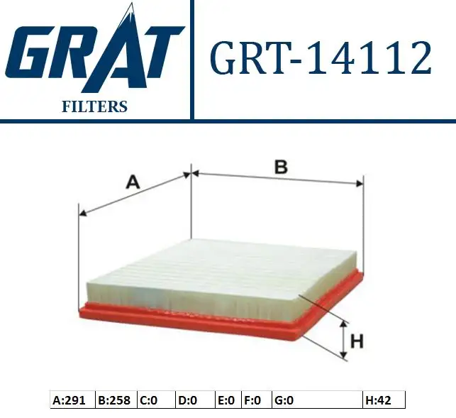 GRAT 14112 Hava Filtresi 834647 resmi