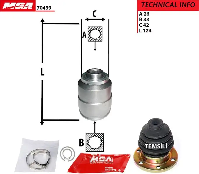 MGA 70439 Aks Kafası (Sağ İç) resmi