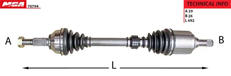 MGA 70794 Ön Aks (Sol) 39101JD52B resmi