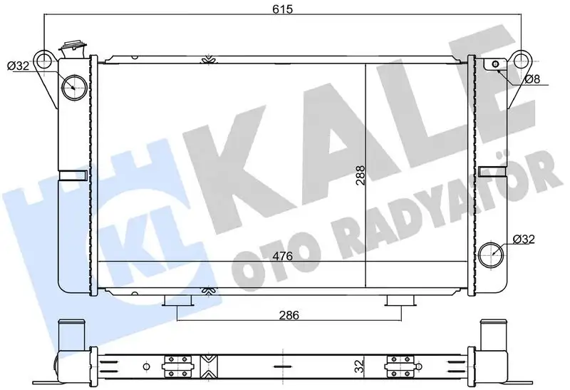 KALE 363655 Radyatör 7700571627 resmi
