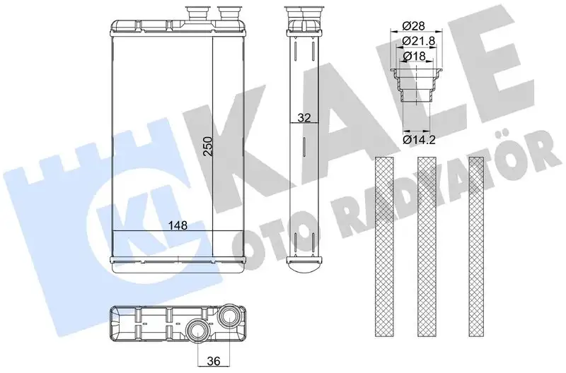 KALE 370740 Kalorifer Radyatörü 8W0898037 resmi