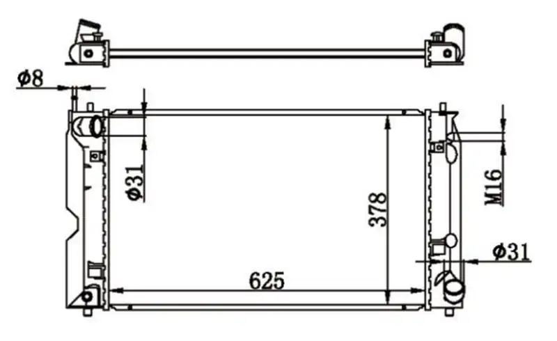 MGA 80709 Radyatör 164000N030 resmi