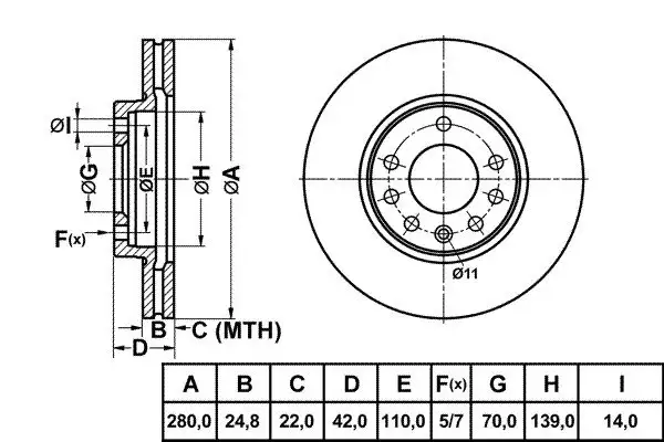 MGA 50129 Ön Fren Diski 569060 resmi
