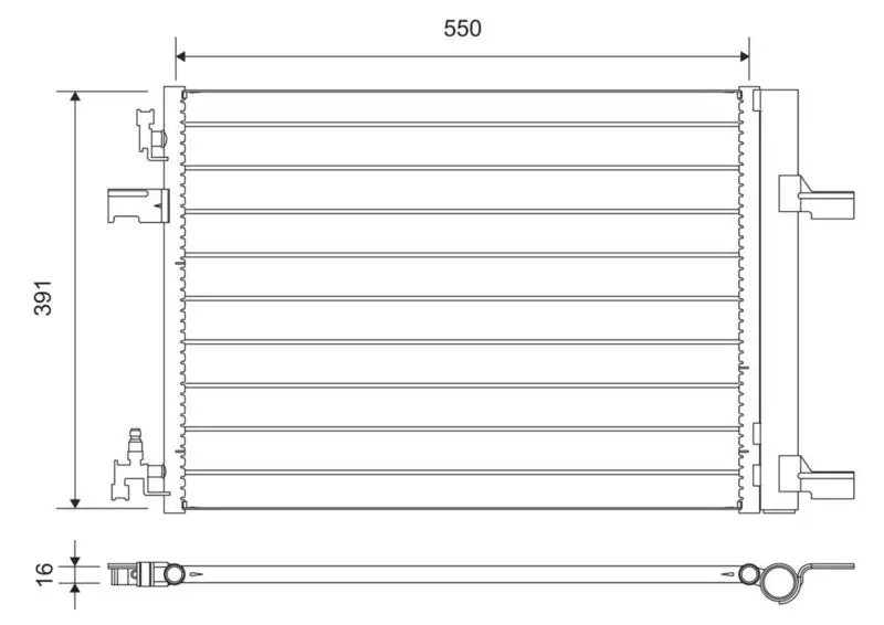VALEO 812660 Klima Radyatörü resmi