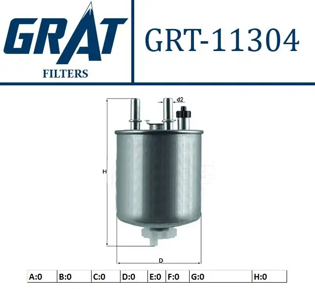 GRAT 11304 Yakıt Filtresi 164005033R resmi