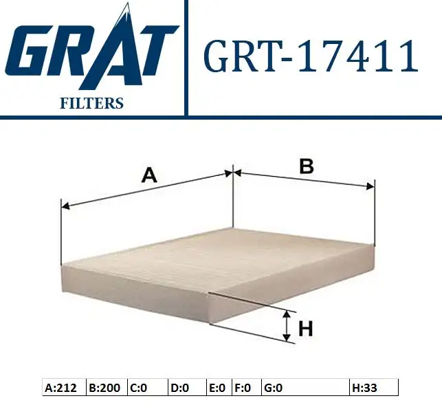 GRAT 17411 Polen Filtresi 6C1116N resmi