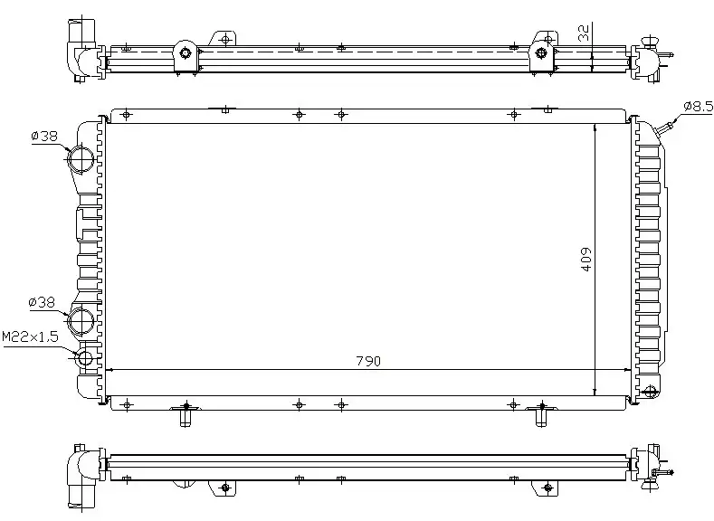 ORIS MFI189034 Radyatör 1301HQ resmi