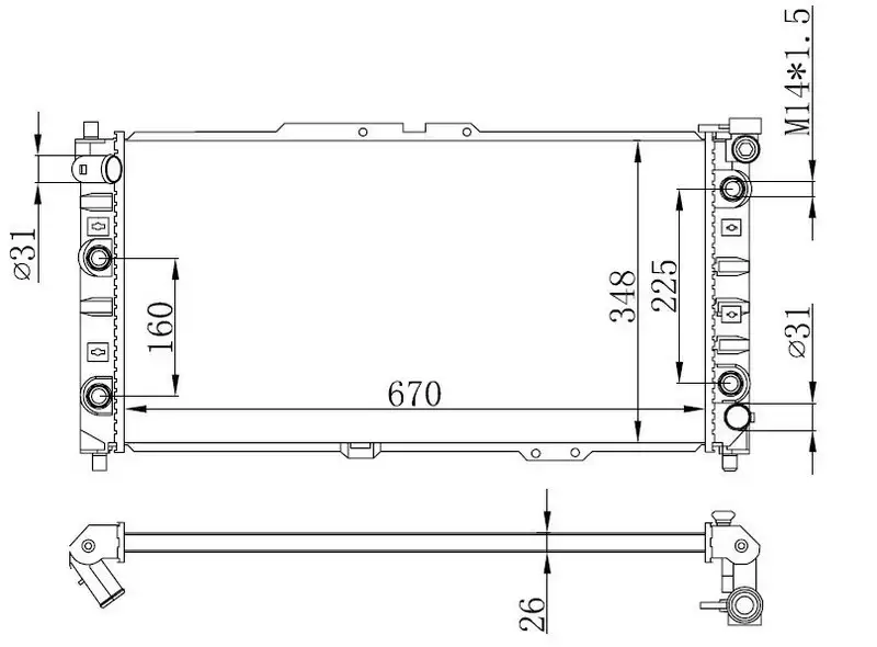 ORIS BMZ099026 Radyatör BPM915200A resmi