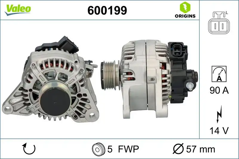 VALEO 600199 Şarj Dinamosu 373002A050 resmi