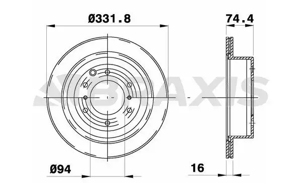 BRAXIS AD1048 Arka Fren Diski resmi