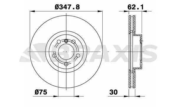 BRAXIS AD0411 Ön Fren Diski 34116793244 resmi