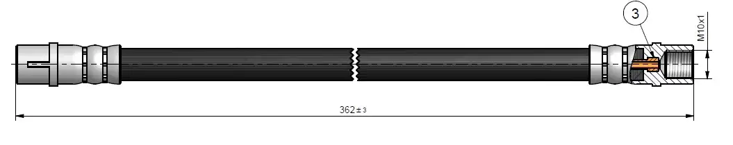 CAVO C900674A Arka Fren Hortumu 1684280235 resmi