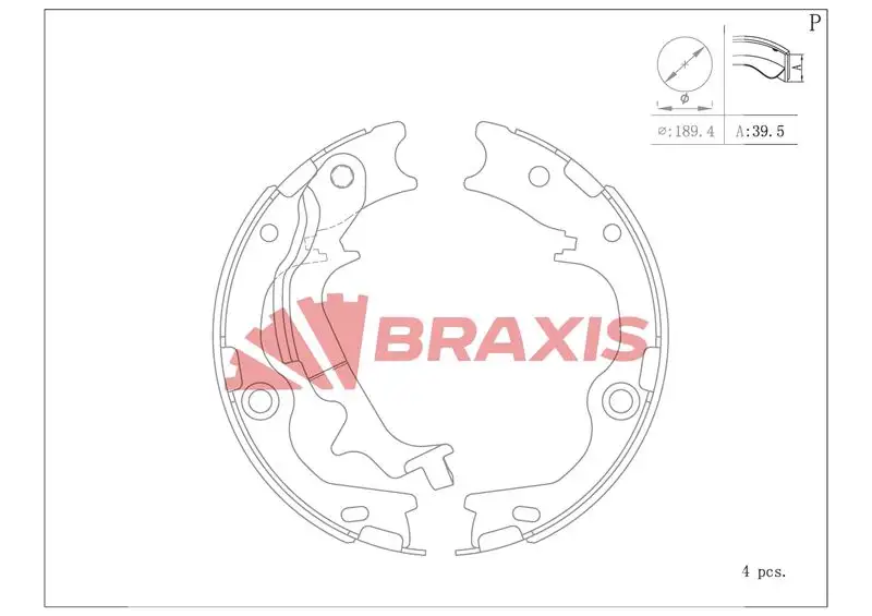 BRAXIS AC0172 El Fren Balatası 583500ZA10 resmi