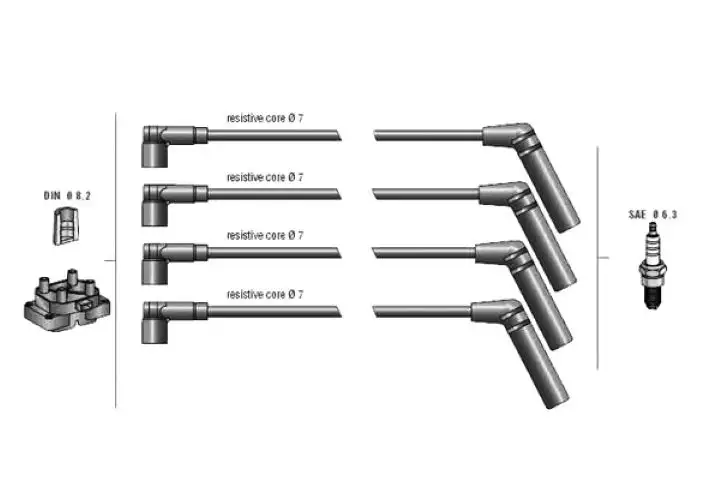 DODUCO 7679 Buji Kablosu 2750122C00 resmi