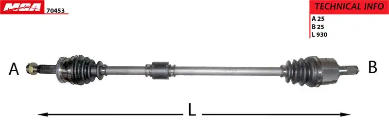 MGA 70453 Ön Aks (Sağ) 495001J250 resmi