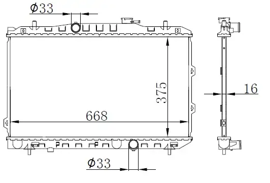 ORIS BKI133016 Radyatör 253102F800 resmi