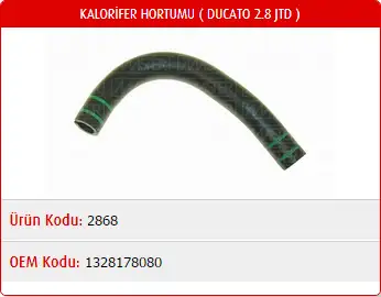 MASTER M2868 Kalorifer Hortumu 1328178080 resmi