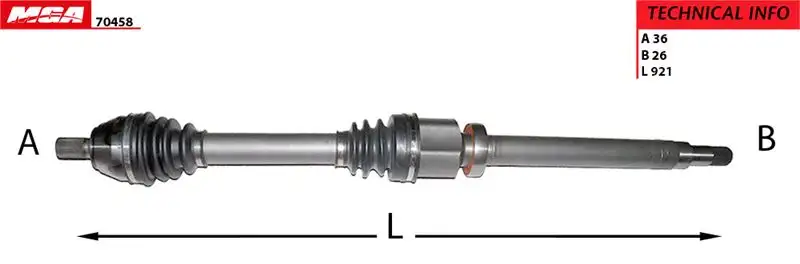 MGA 70458 Ön Aks (Sağ) 3M513B437DAF resmi