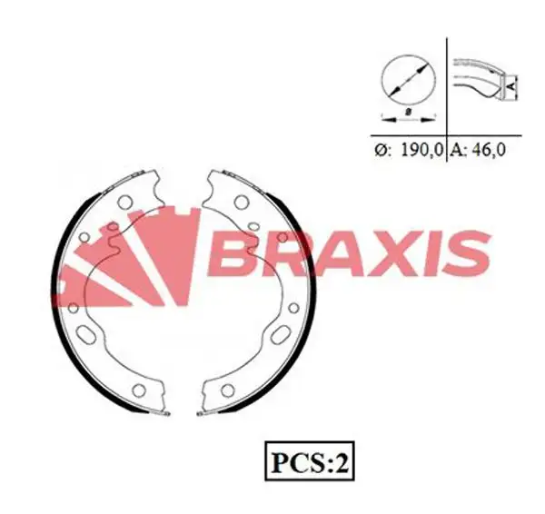 BRAXIS AC0067 El Fren Balatası resmi