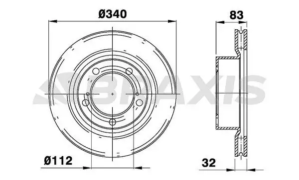 BRAXIS AD1084 Ön Fren Diski resmi