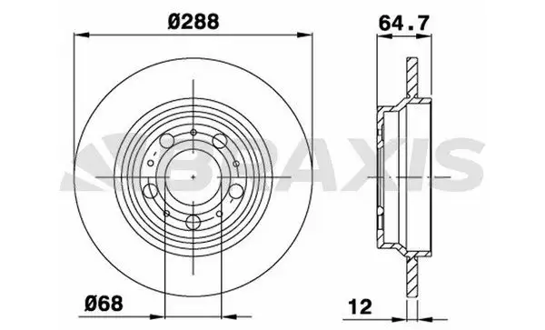 BRAXIS AE0333 Arka Fren Diski 94341674 resmi