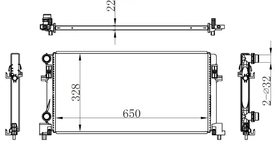 ORIS BVW036022 Radyatör 5Q0121251EC resmi