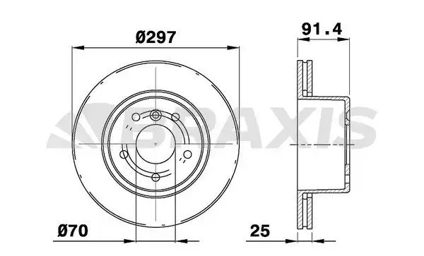 BRAXIS AD0974 Ön Fren Diski SDB000380 resmi
