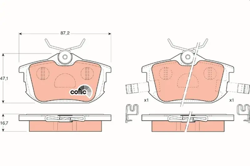 TRW GDB1314 Arka Fren Balatası resmi