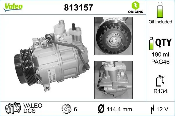 VALEO 813157 Klima Kompresörü resmi