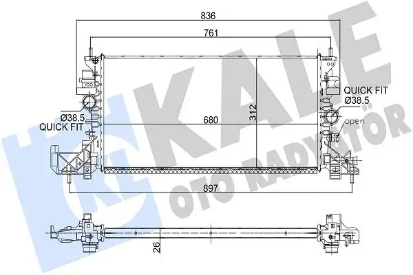 KALE 357255 Radyatör resmi