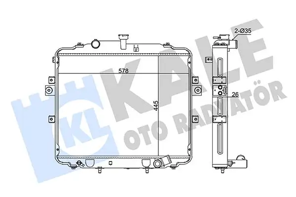 KALE 341965 Radyatör 253104F400 resmi