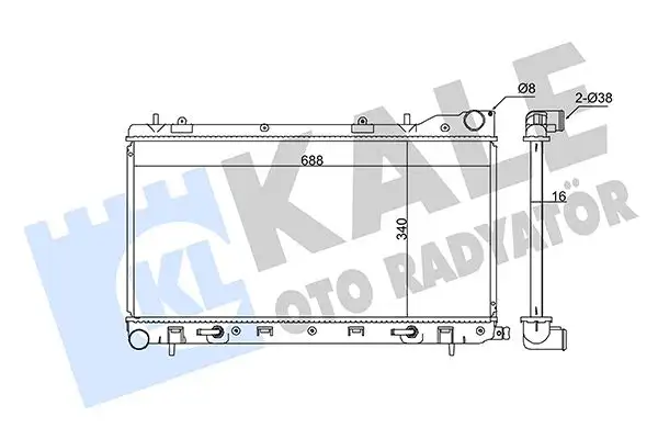 KALE 365100 Radyatör 45111FC320 resmi