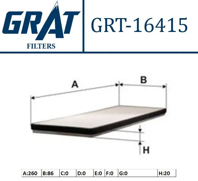 GRAT 16415 Polen Filtresi 971334P000 resmi