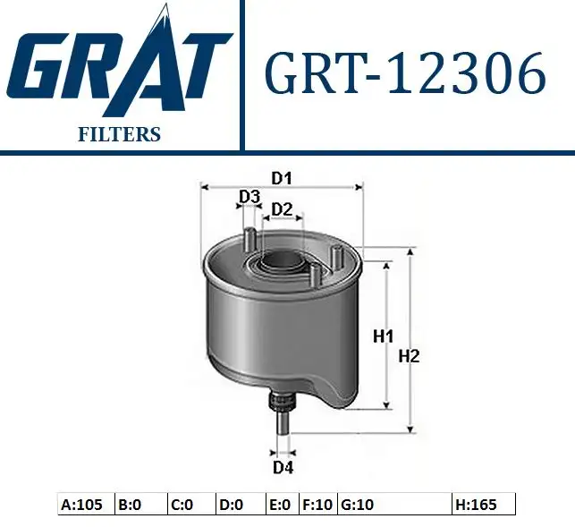GRAT 12306 Yakıt Filtresi AV6Q9D410AA resmi
