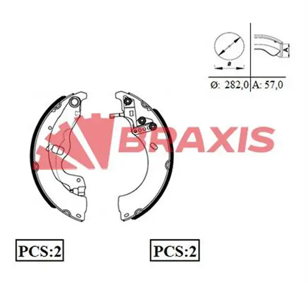 BRAXIS AC0068 Arka Fren Balatası resmi