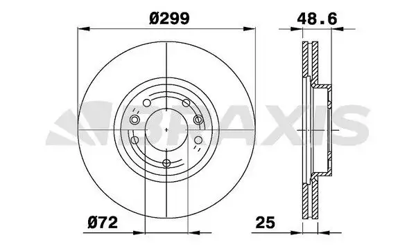 BRAXIS AE0322 Ön Fren Diski resmi