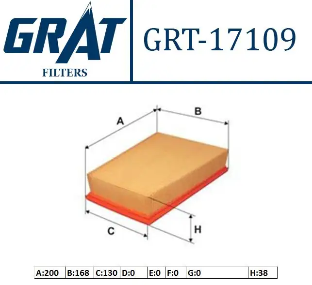 GRAT 17109 Hava Filtresi 5S619601A1A resmi