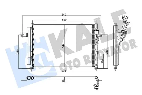 KALE 345430 Klima Radyatörü 976061C200 resmi
