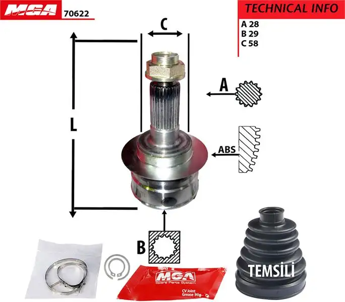 MGA 70622 Aks Kafası (Dış) resmi