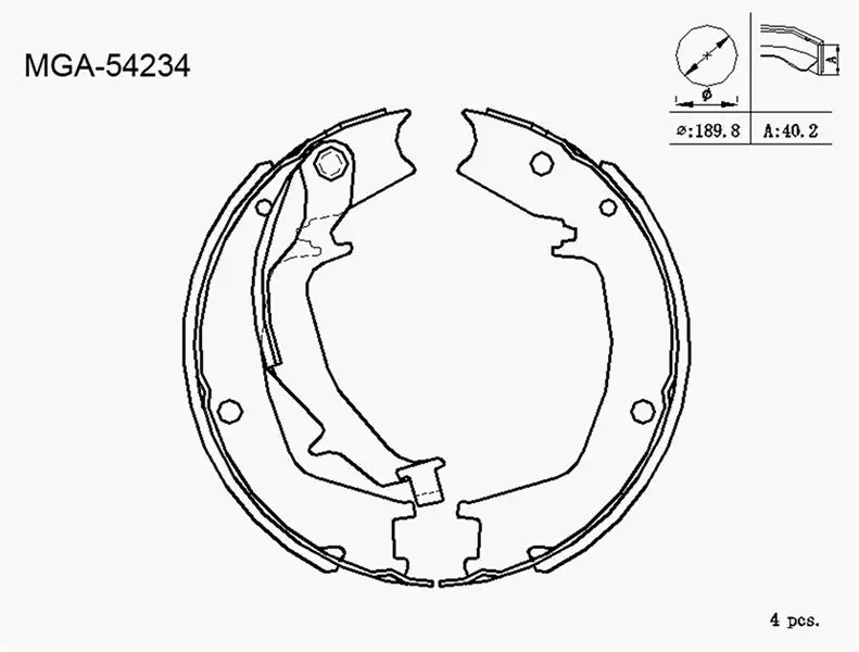 MGA 54234 Arka Fren Balatası 5835026A00 resmi