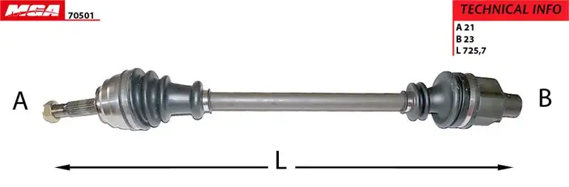 MGA 70501 Ön Aks (Sağ) 7700110484I resmi