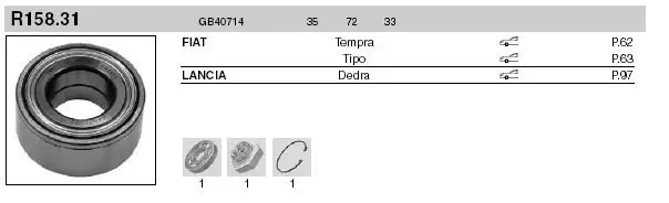SNR GB40714 Ön Aks Rulmanı resmi