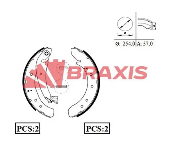 BRAXIS AC0026 Arka Fren Balatası resmi